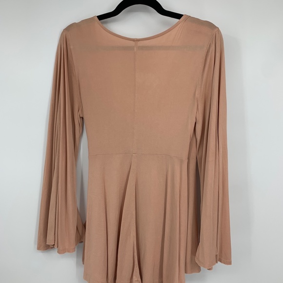 Free People Blouse Top XS Dynasty Wrap Bell Sleeve - Picture 6 of 6